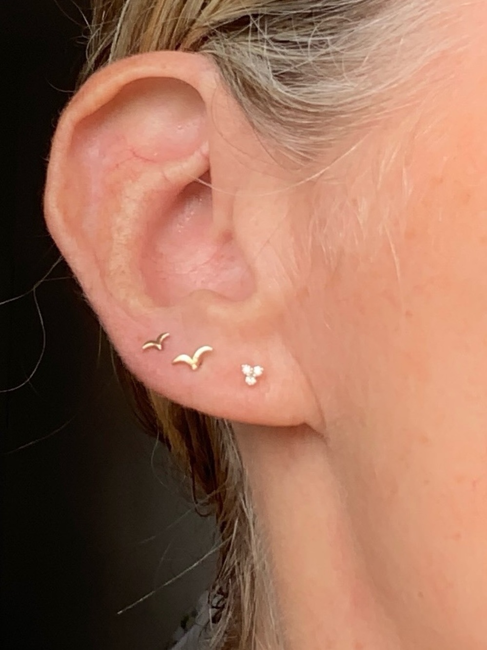 Sweetest 14k Flying bird earrings. Stamped and tested 14k BLU BOHO